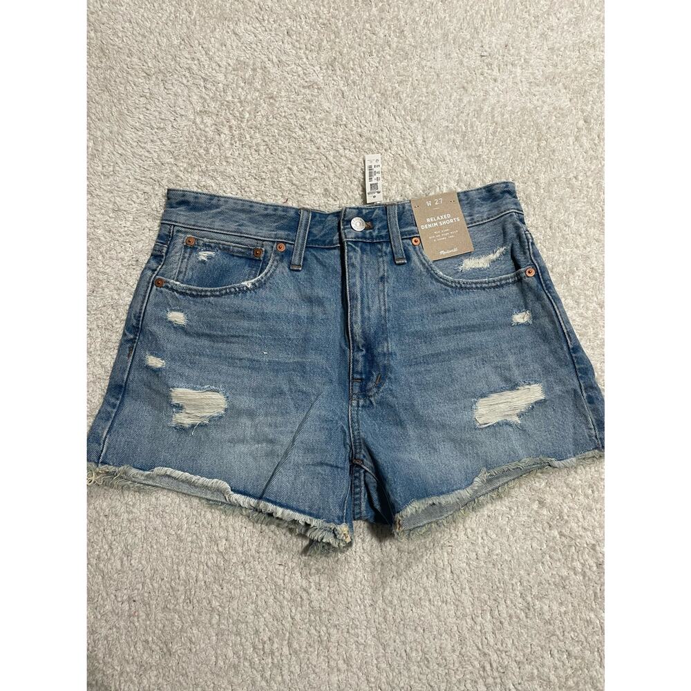 NWT Madewell Women's Size 27 Relaxed Denim Shorts Lemar Wash